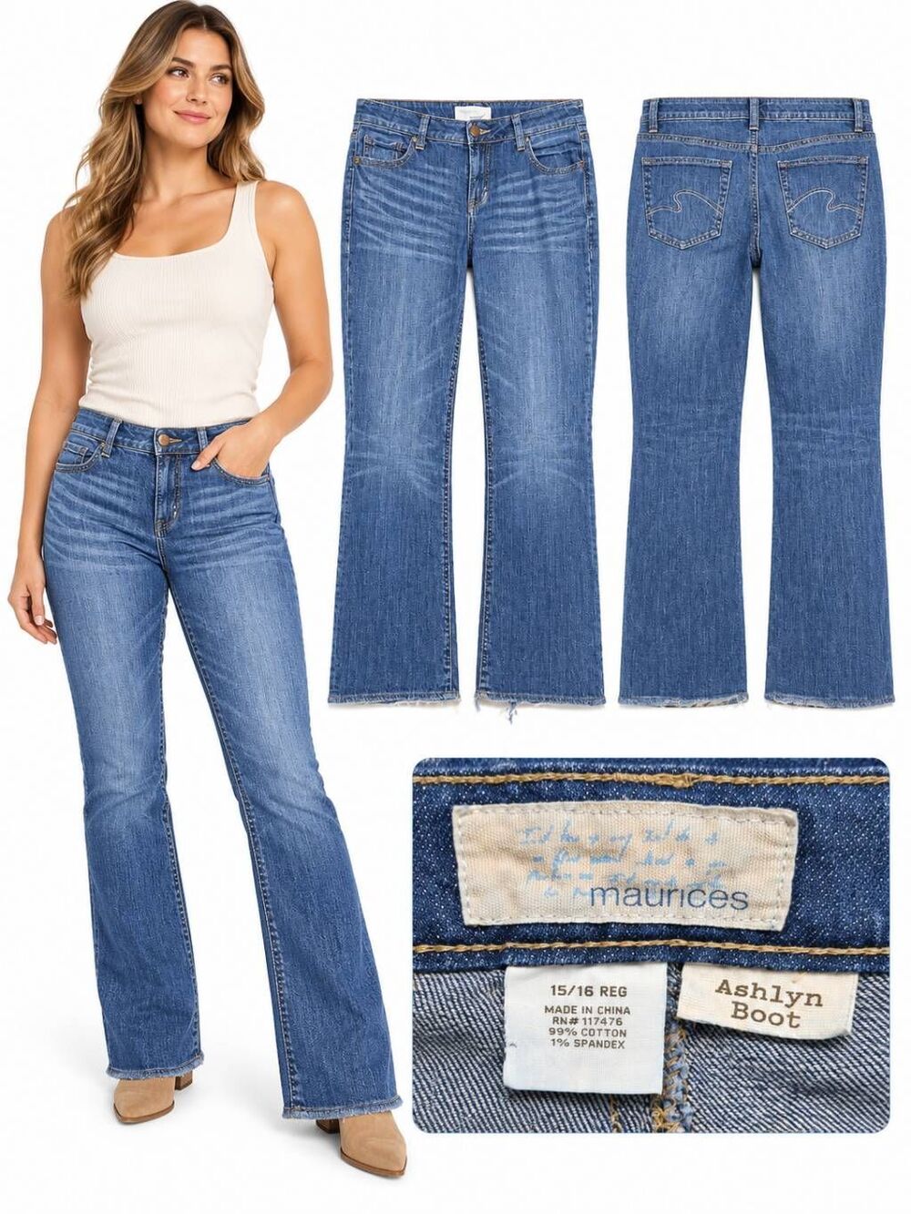Maurices Ashlyn Boot Jeans 15/16 Reg